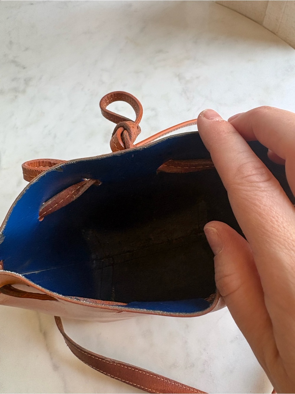 Mansur Gavriel Caramel Drawstring Mini Crossbody - Picture 6 of 7